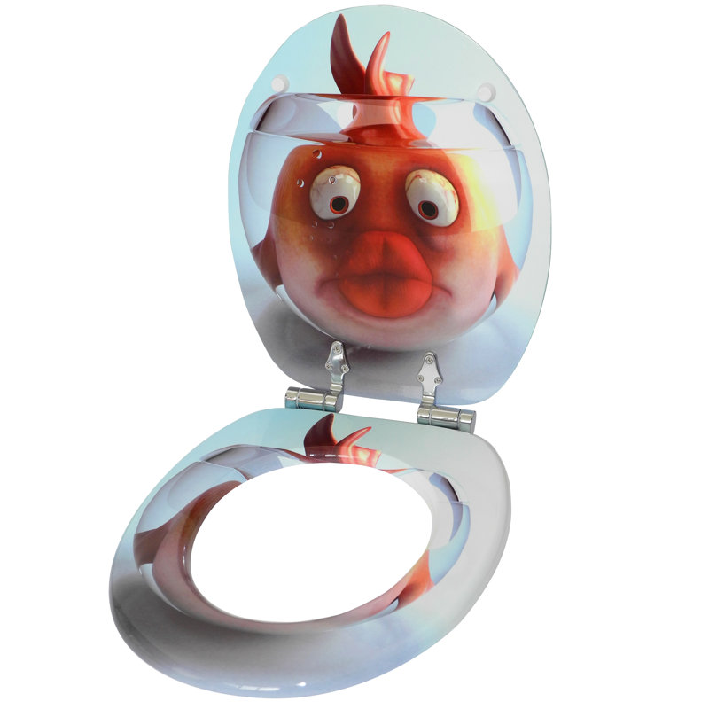 Belfry Bathroom Goldfish Soft Close Elongated Toilet Seat Wayfair.co.uk